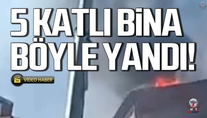 Hatayda 5 katlı binada yangın