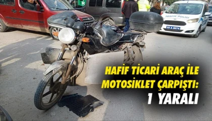 Hatayda hafif ticari araç ile motosiklet çarpıştı: 1 yaralı