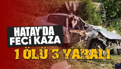 Hatayda trafik kazası: 1 ölü, 3 yaralı