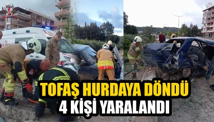 Hurdaya dönen Tofaştaki 4 kişi yaralandı