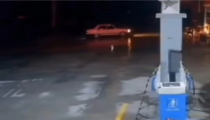 Ispartada akaryakıt istasyonunda drift pahalıya patladı