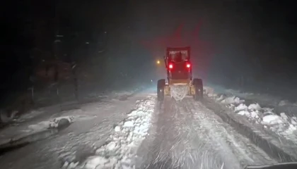 Kahramanmaraşta karla mücadele