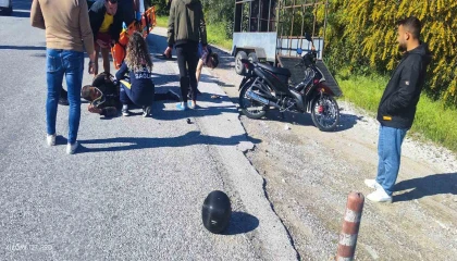 Manavgatta motosiklet kazası: 1 yaralı