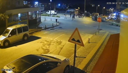 Manavgatta motosiklet kazası kamerada