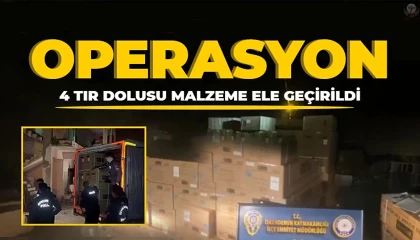 Nakliye şebekesi tarafından çalınan 4 tır dolusu malzeme ele geçirildi
