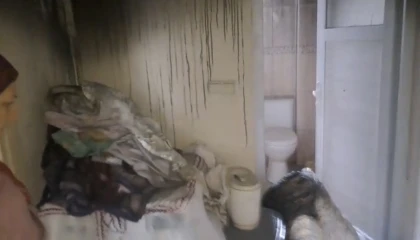 Osmaniyede ev yangınını itfaiye söndürdü