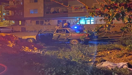 Otomobilin LPG tankı bomba gibi patladı