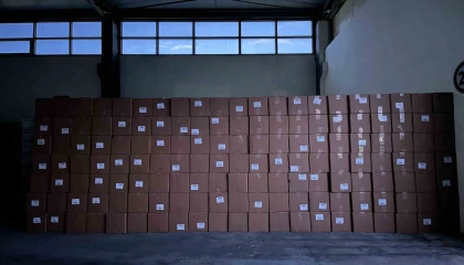 Piyasa değeri 12 milyon TL kaçak makaron ele geçirildi