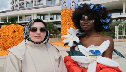 Saimbeylinin endemik mavi kelebeği ile portakal çiçeği kostümde buluştu