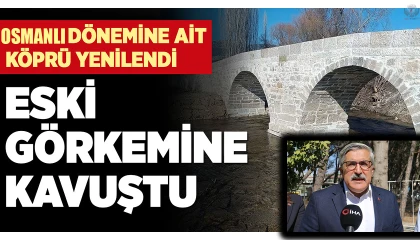 Tarihi Danaahmetli Köprüsünde restorasyon çalışmaları tamamlandı