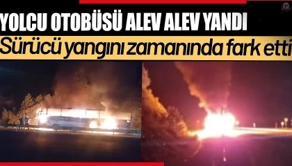 Yolcu otobüsünde korkutan yangın