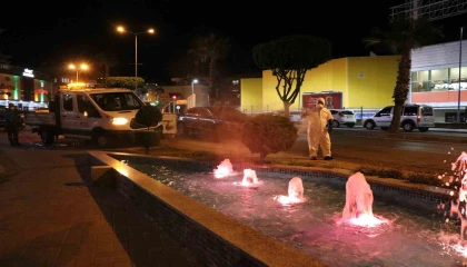 Alanyada yeşil alanlarda zirai mücadele