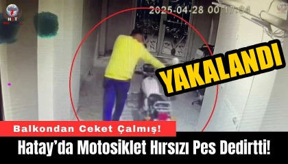 Apartmandaki motosikleti ve balkonda asılı ceketi çalan hırsız yakalandı