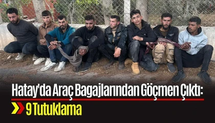 Araçların bagajlarından göçmen çıktı