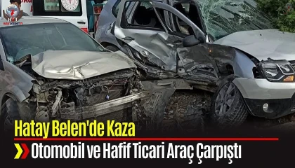 Belende trafik kazası: 2 yaralı