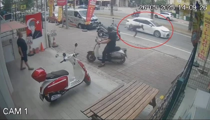 Bir anda takla atarak yere düştü, ne yaşadığına o da anlam veremedi