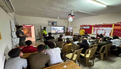 Gazipaşada öğrencilere trafik bilinci aşılandı