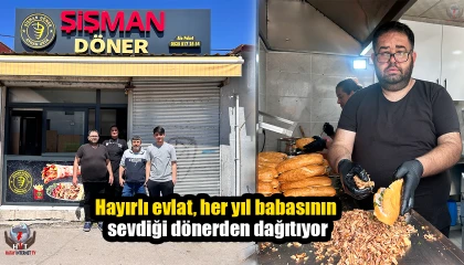 Hayırlı evlat, her yıl babasının sevdiği dönerden dağıtıyor