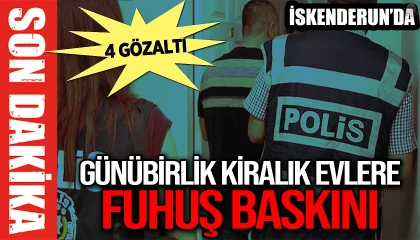 İskenderunda fuhuş operasyonu: 4 gözaltı
