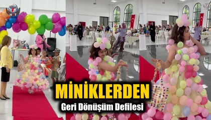 İskenderunda öğrencilerin geri dönüşüm defilesi beğeni topladı