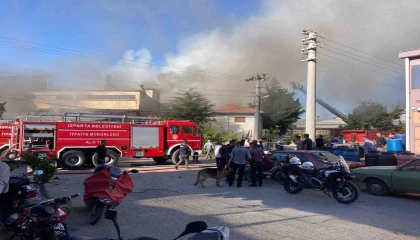 Ispartada oyuncak dükkanında çıkan yangını itfaiye ekibi söndürdü