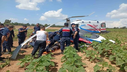 Jandarmaya ait cayrokopter düştü: 2 yaralı