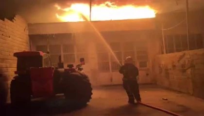 Kahramanmaraşta iş yeri yangını