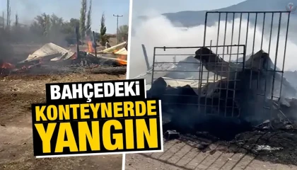 Kırıkhanda konteyner yangını