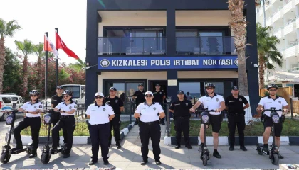 Kızkalesi sezona hazır:Scooterlu plaj polisleri de göreve başladı