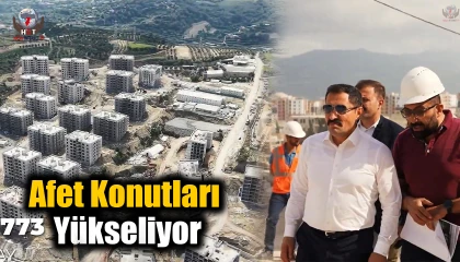 Koçören Mahallesinde afet konutları yükseliyor