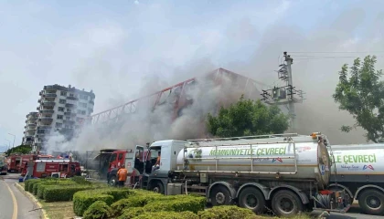 Mersindeki fabrika yangını kontrol altına alındı