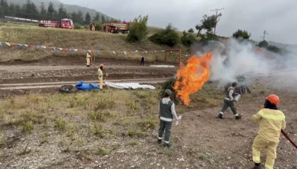 Osmaniyede orman yangını tatbikatı