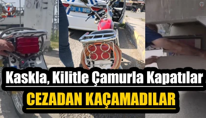 Plakasını kaskla, kilitle ve çamurla kapatan sürücülerin sözleri şaşırttı