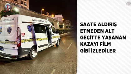 Saate aldırış etmeden alt geçitte yaşanan kazayı film gibi izlediler