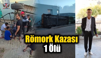 Saman yüklü römorkun altında kalan 1 kişi öldü