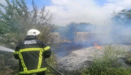 Samandağda bahçe yangını