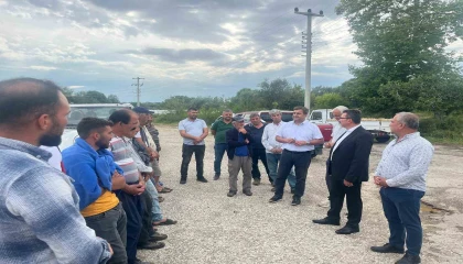 Serikte dolu tarım arazilerine zarar verdi, hasar tespit çalışması başlatıldı