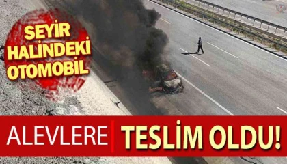 Seyir halindeyken alevlere teslim olan Tofaş demir yığını haline geldi