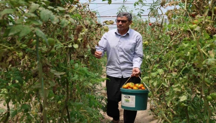 Yetiştirdiği ürünleri, aracısız satan çiftçinin yüzü güldü