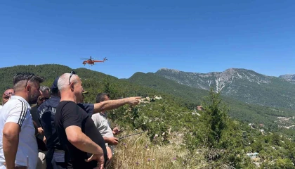 Alanyada çıkan orman yangını kısmen kontrol altına alındı