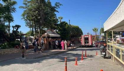 Alanyada otelin kazan dairesindeki yangın korkuttu