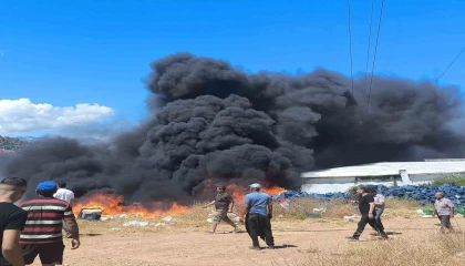 Bozyazıda korkutan yangın