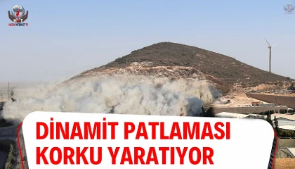 Deprem gibi hissettiren dinamitle patlatma paniğe neden oldu