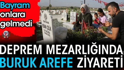 Deprem mezarlığında hüzünlü arefe