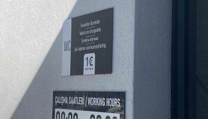Euro üzerinden mesai saatli tuvalet ücreti