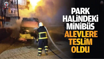 Hatay'da Park Halindeki 2 Midibüs Yandı