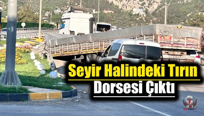 Hatayda seyir halindeki tırın dorsesi çıktı