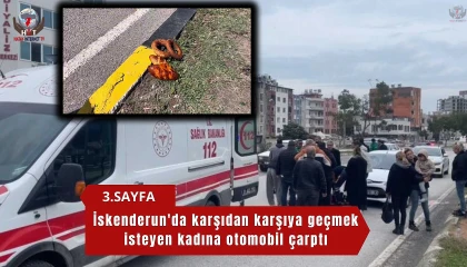 Hatayda yolun karşısına geçmeye çalışan yaşlı kadına otomobil çarptı