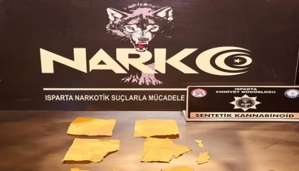 Ispartada bin 188 kullanımlık kağıda emdirilmiş uyuşturucu madde yakalandı