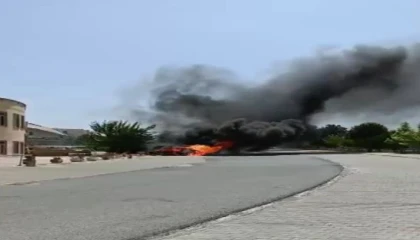 Kahramanmaraşta otomobil yangını